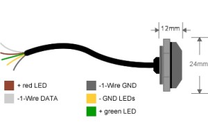 Czytnik kluczy elektronicznych iButton magnetyczny